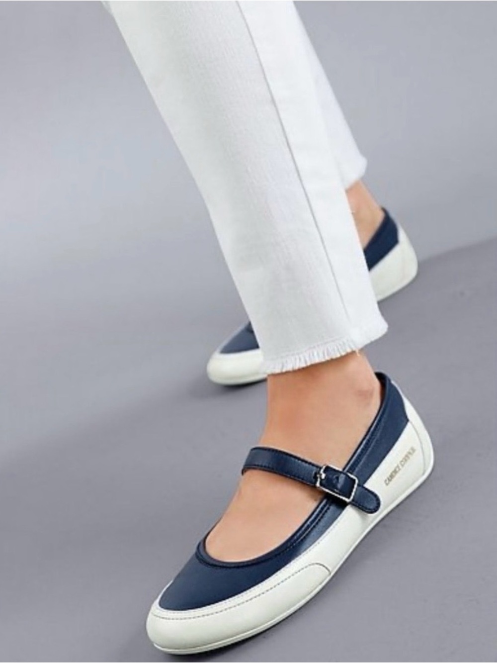New Candice Cooper CANDY
BRID Buffed leather ballet flats,
Navy/White, U.S. 7.5
